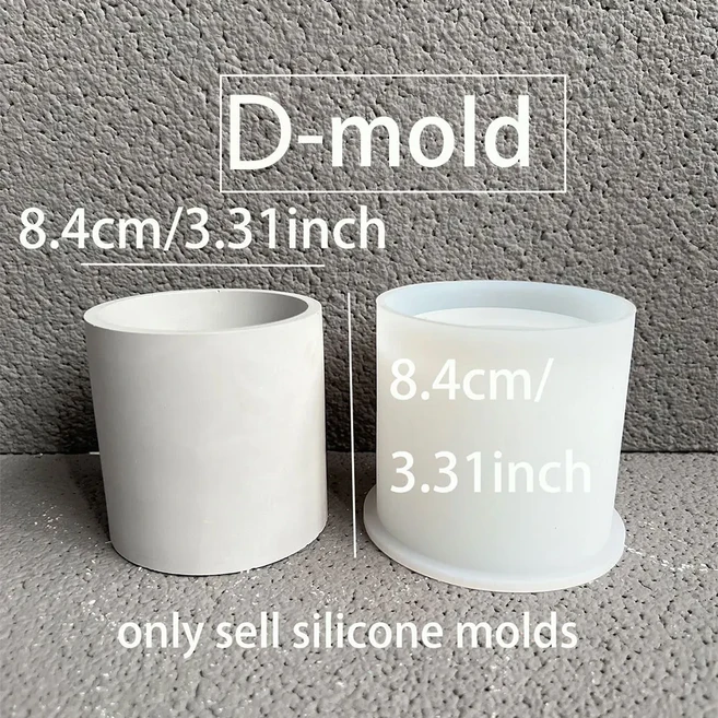 원예 장식 대형 화분 콘크리트 몰드 야외 주조 몰드 양초 베셀 그릇 시멘트 Jesmonitenite, D-mold, 1개