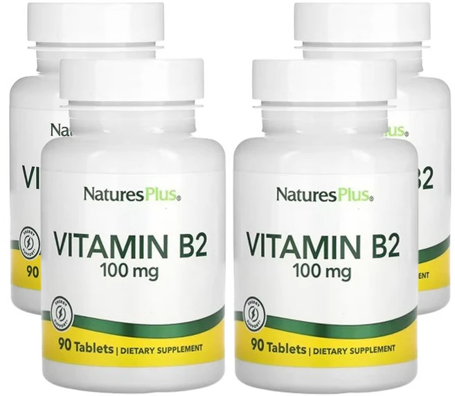 네이쳐스플러스 비타민 B-2 100mg 90 태블릿, 4개, 90정 - 쿠팡