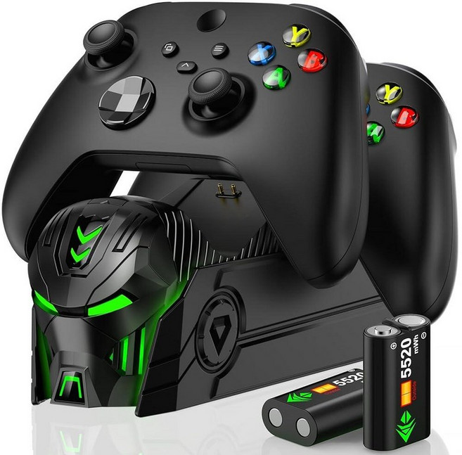 Rechargeable Controller Charger Station with 4X 5520mWh Battery Pack Compatible with Xbox Series X, Classic Version-2 Batteries
