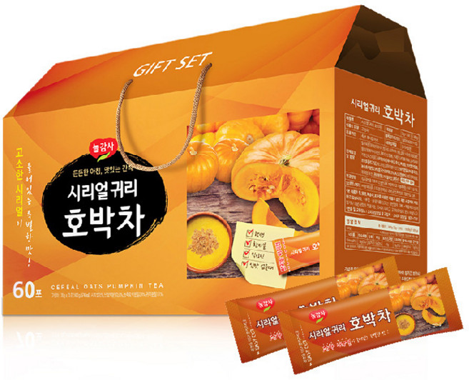 광야식품 시리얼 귀리 호박차 선식 프리미엄 선물세트 60포 1200g, 20g, 60개입, 1개