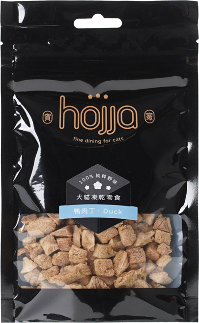 hojja 賀家 犬貓鴨肉丁凍乾零食 30g, 1包
