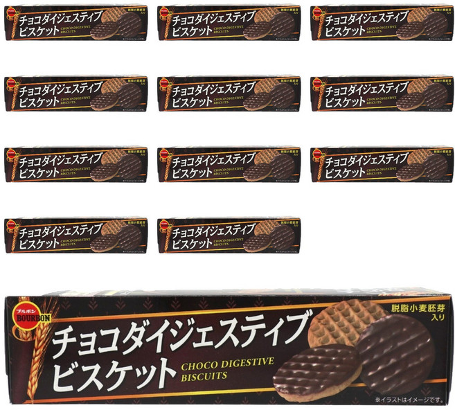 BOURBON 北日本 巧克力消化餅乾 16片, 12個, 92.8g