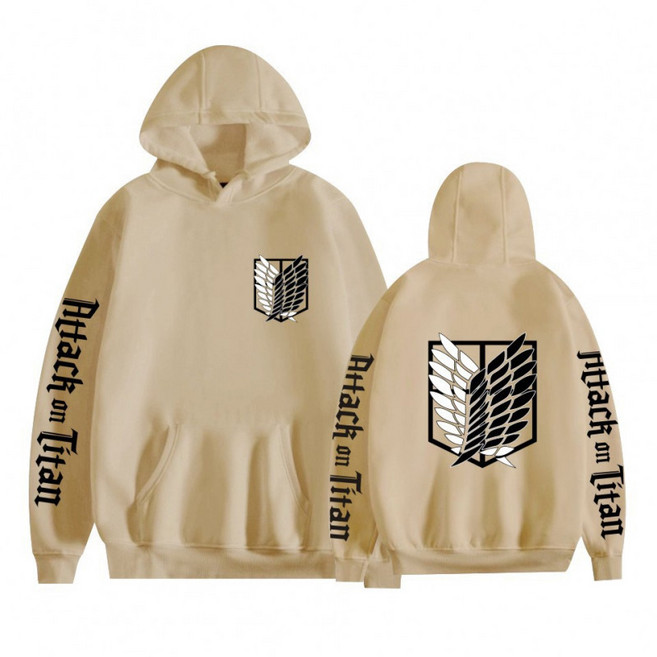 긴팔 진격의 거인 자유의 날개 캐주얼 오버핏 후드티 가을 겨울