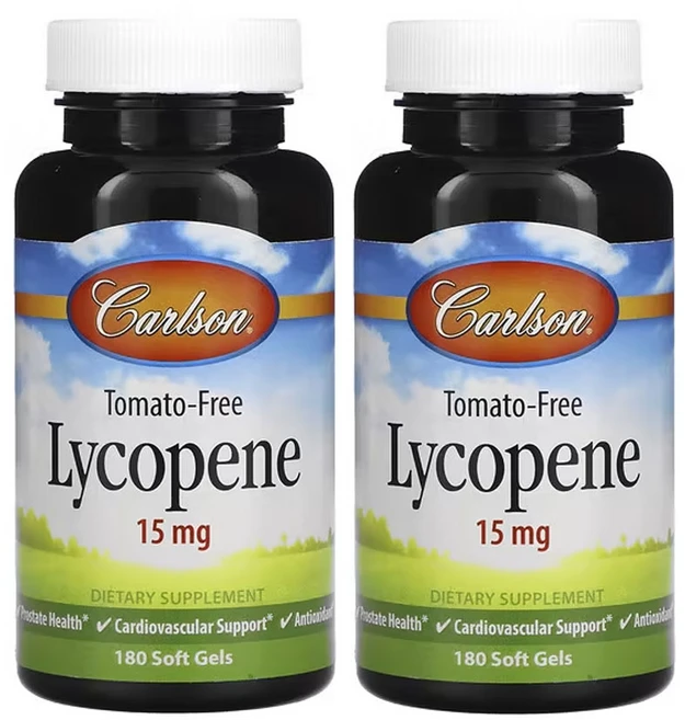 칼슨 토마토 무함유 리코펜 15 mg 180 소프트젤, 2팩, 180정 - 쿠팡