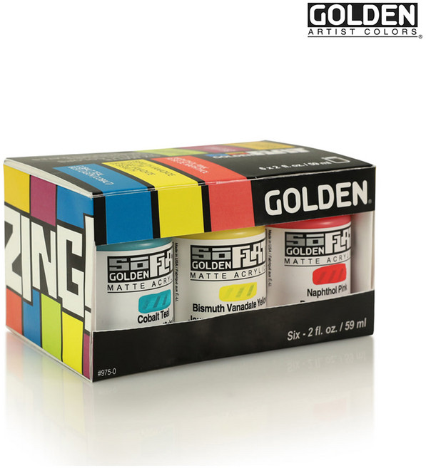 골든 Golden SoFlat Zing Set 60ml 6색 아크릴물감 세트