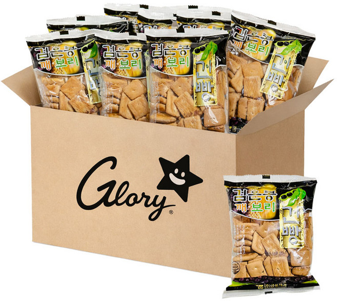 검은콩 깨보리건빵 군대 간식 어르신 추억의 고소하고 담백한 과자, 70g, 32개