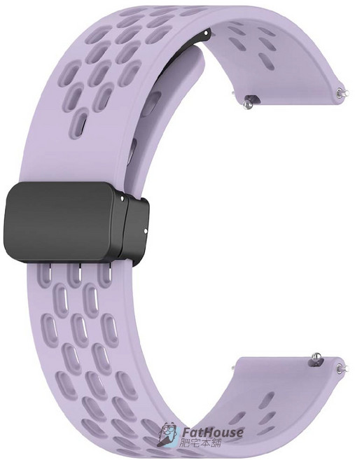Garmin Vivoactive 運動錶帶 磁吸洞洞矽膠錶帶, 1個, 幽紫色,20mm