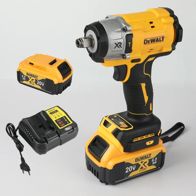 DEWALT DCF922 ATOMIC 20V 최대 1/2 in. 무선 임팩트 렌치 가변 속도 전기 렌치 디텐트 핀 모루 베어 도, 03 Charge Kit US
