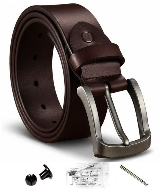 베이스 공방 V2 소가죽 남성 벨트 (펀칭봉+설명서+여분나사)