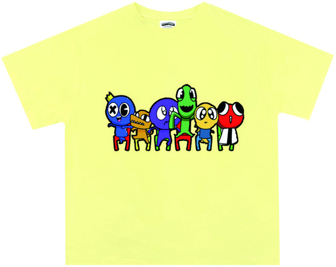 [나노핏키즈]레인보우 프렌즈 유치원 레몬 반팔티셔츠
