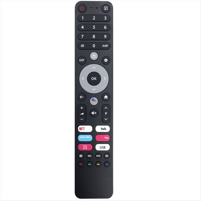 DEXP A321.A431.A501용 음성 리모컨을 교체하세요. CHIQ Plusham UA501UHD TV용 A551.Q551.Q651 Viomi TVD2290B, 검은색