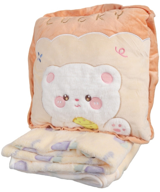 40cm 접이식 베개 담요 편안하고 부드러운 플러시 담요 2in1 쿠션 이불 (가정 및 사무실용)