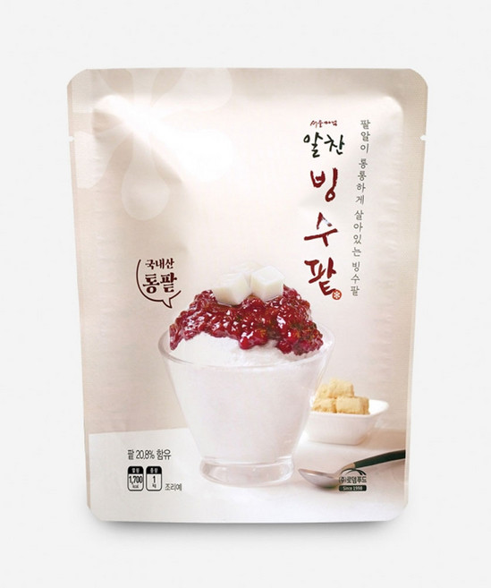 로뎀푸드 서울마님 알찬 빙수팥 100% 국내산 팥 팥빙수, 1kg, 5개