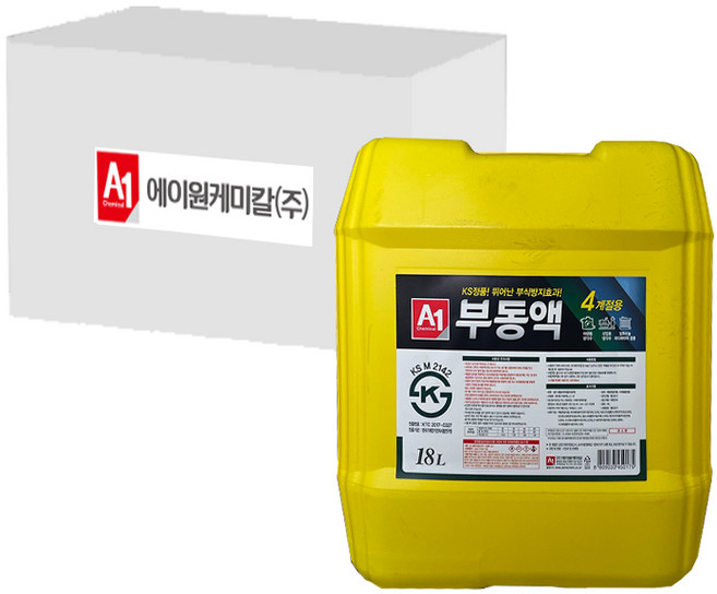 (주)에이원케미칼 4계절용 부동액 18L (차량용 산업용 겸용 부동액), 1개