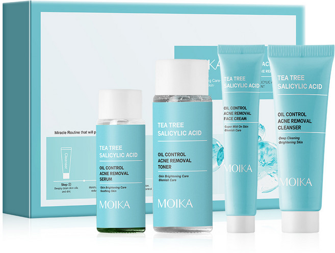 인플루언서 추천 티트리살리실산 피부 진정 트러블 케어 스킨케어 세트, 1세트