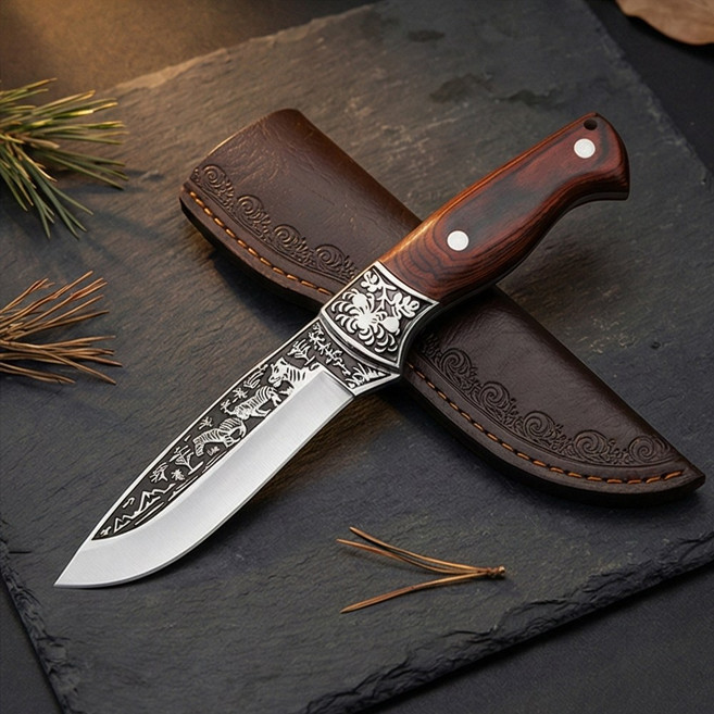 몽골식 다용도 나이프 K536 캠핑 서바이벌 고기칼 대검 정글도, 1개