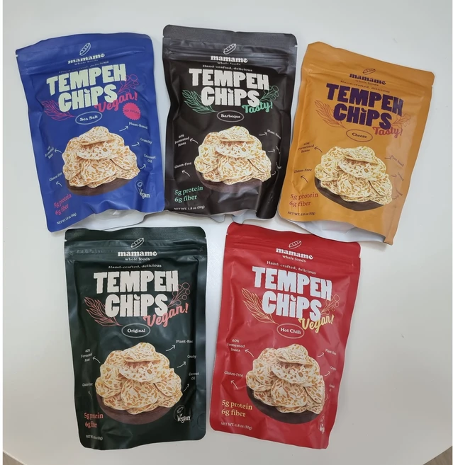 마마메 템페칩스 단백칩 식물성 콩단백 프로틴칩 글루텐프리 5종, 1세트, 250g - 쿠팡