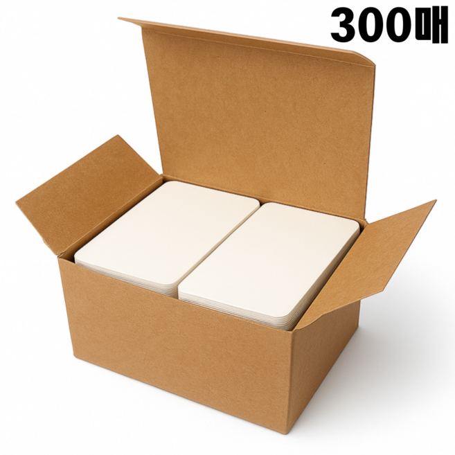 저스픽 두꺼운 메모지 무지 명함지 메모 카드 단어장 300매, 1개, 화이트