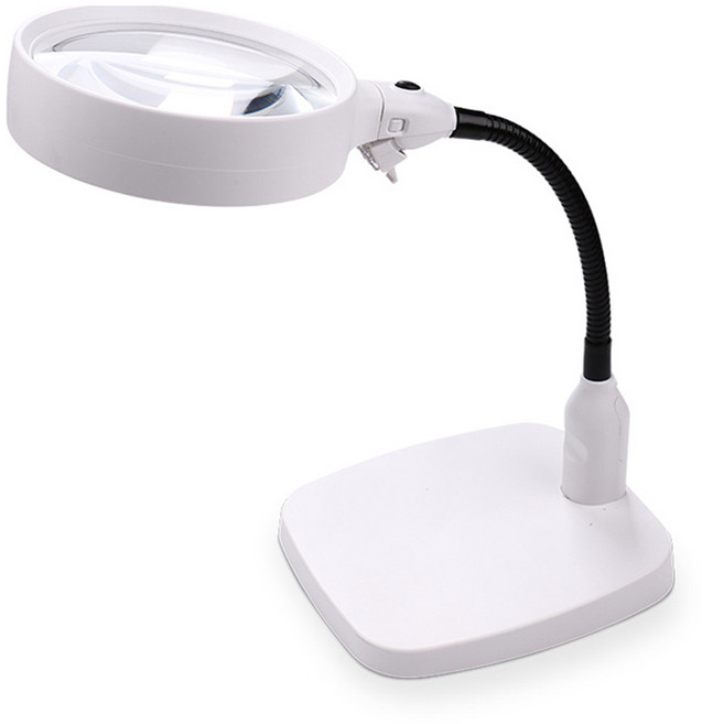 [비버블리] LED 자바라 스탠드 돋보기 고배율 확대경 120mm 10배, 1개, 120mm/10배