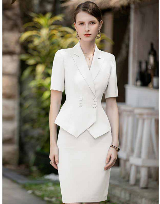 여성 스커트 정장 세트 오피스룩 투피스 세트 슬림핏 정장 스타일 YLP