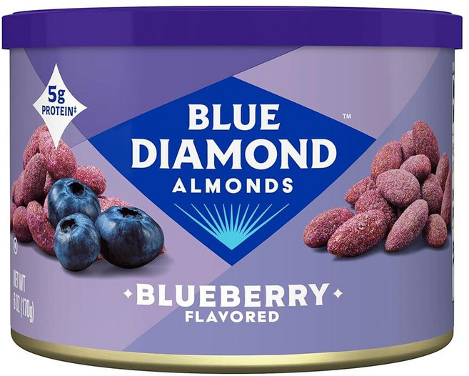 Blue Diamond 아몬드 볼드 엘로테 스트리트 옥수수 맛 스낵 너트 프리 글루텐 성분 또는 인공 향료 없음 이동 중 점심 어린이 성인에게 적합한 사이즈 170g6온스 캔, 1개
