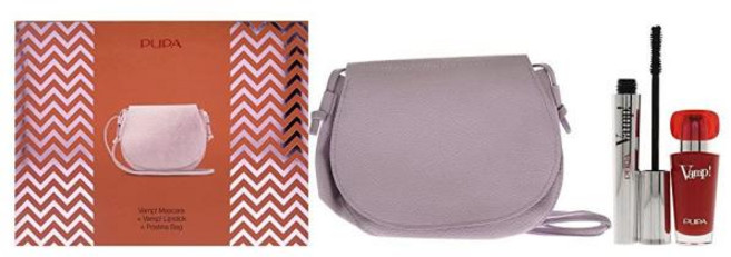 뿌빠 Pupa 밀라노 Vamp 마스카라 및 립스틱 키트 9.1g 0.3온스 - 100 엑스트라 블랙 3.5g 0.12온스 303 아이코닉 레드 여성용 3피스, 1개