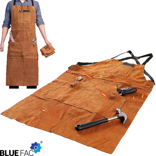 작업용 가죽 앞치마 BIA-C3 산업 목공 워크에이프런, 1개