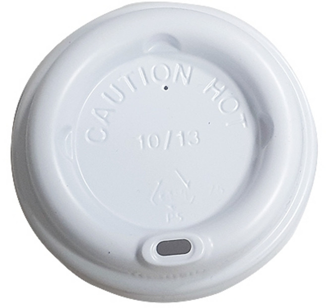 10/13온스 테이크아웃 종이컵뚜껑 화이트 100개, 1개