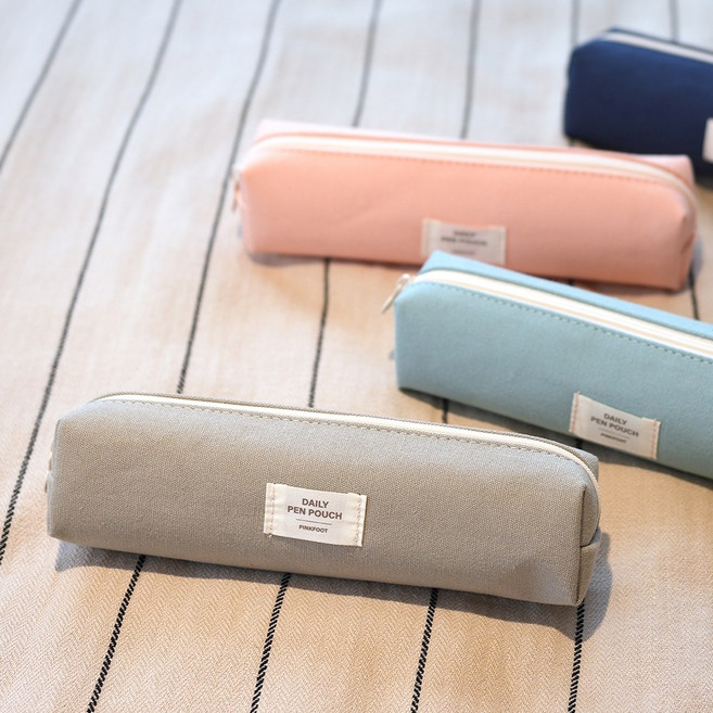 핑크풋 5000 데일리 사각케이스 필통 파우치 색상랜덤