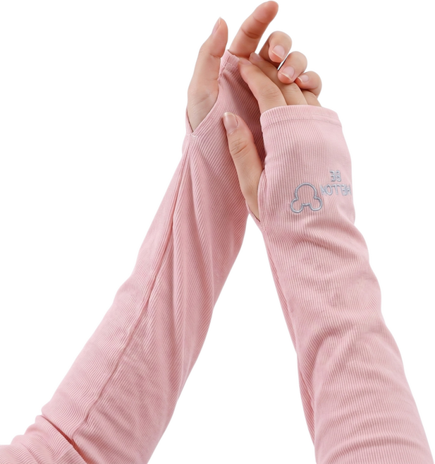 푸뚜로 여성용 운전 팔토시 자외선차단 손등커버, 1개, HELLO 핑크