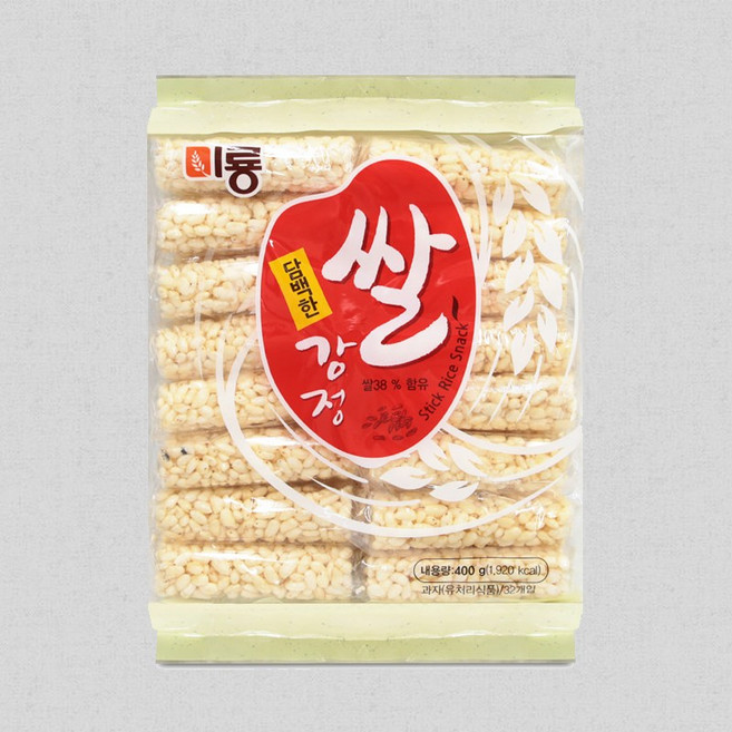 미룡 담백한 쌀강정 스낵 과자, 400g, 3개