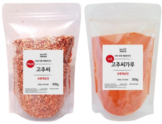 테온셀 국산 고추씨 300g 고추씨가루/실고추/50년전통대현상회, 베트남건고추 100g