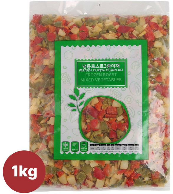 굽맨 로스트 3종 야채 야채볶음밥 야채믹스 야채죽 냉동야채 1kg, 1개