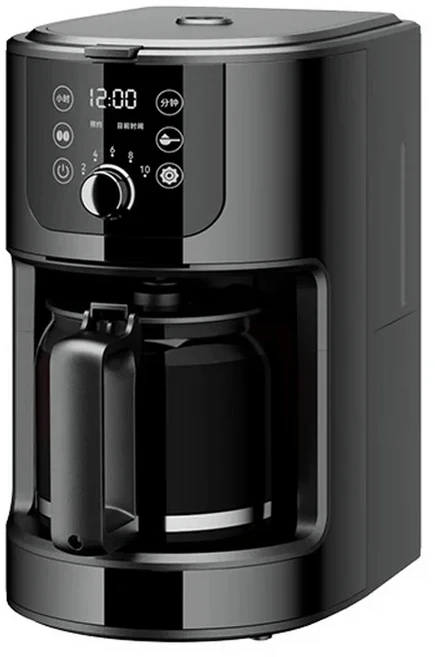 자동 전기 커피 메이커 콩 연마기 밀 그라인딩 머신 상업용 에스프레소 차 보일러 드립 카페 미국 냄비 EU, 01 검정색