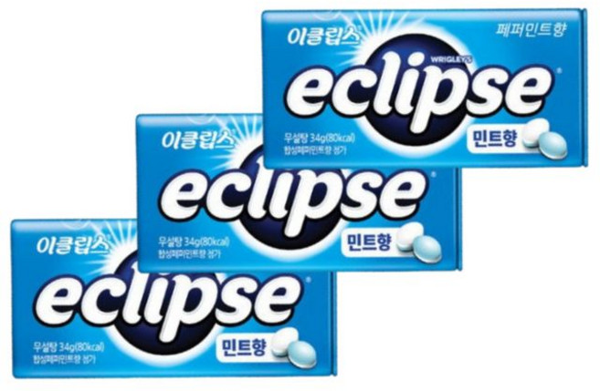 이클립스 페퍼민트향, 34g, 3개