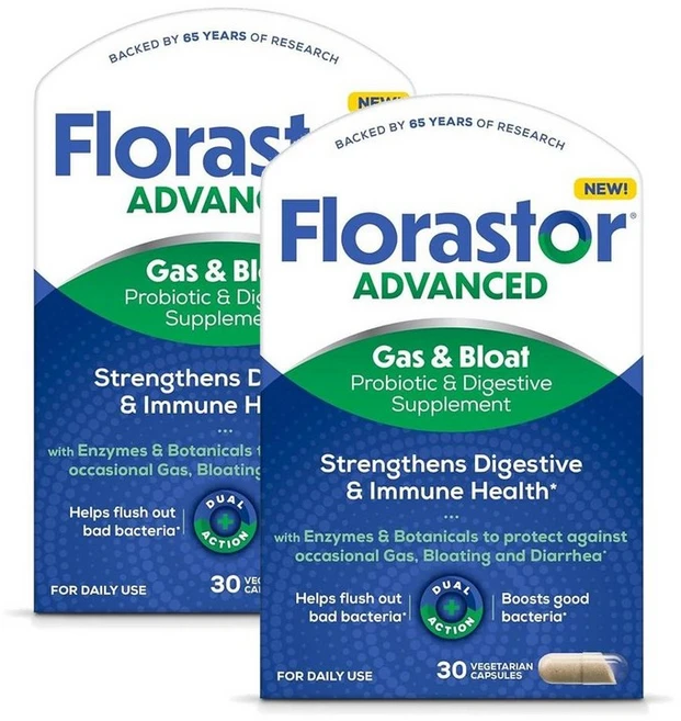 플로라스토 어드밴스드 개스 앤 블로트 프로바이오틱 다이제스티브 효소 캡슐, 2개 - 쿠팡
