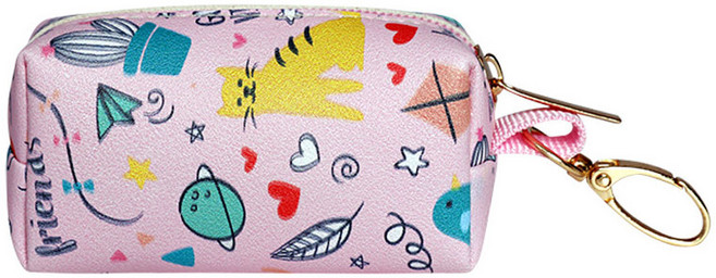 구름상회 강아지 풉백 파우치 똥츄 케이스 반려견 외출 산책 디스펜서, 포레스트 핑크, 1개, 1개입