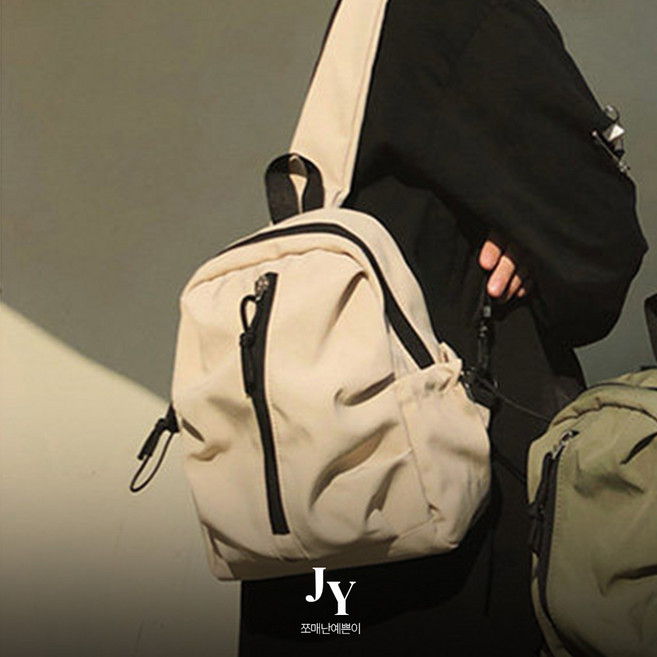 쪼예 남녀공용 캐주얼 빈티지 포켓 핸드폰 수납 숄더 크로스백 힙색