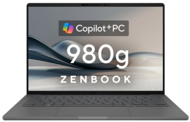 에이수스 2025 젠북 A14 스냅드래곤, WIN11 Home, ICELAND  GRAY, 1TB, 16GB, UX3407RA-QD015W