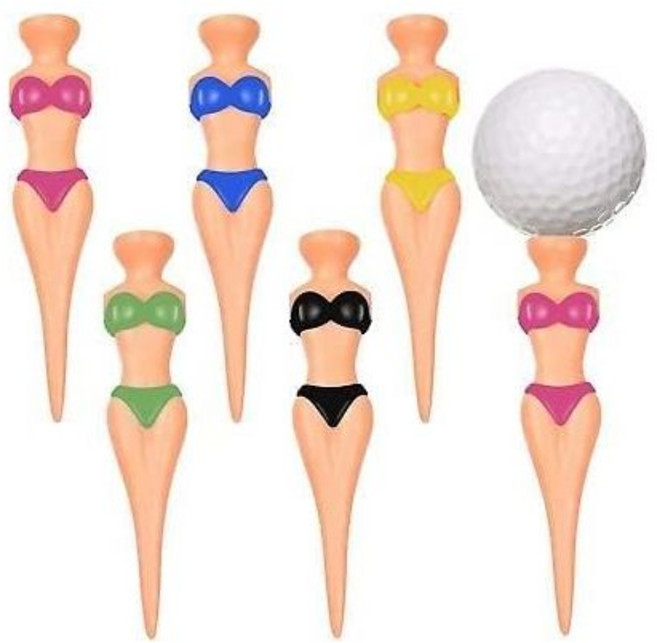 6PcsSet Funny Plastic Golf Tees 76 mm 3 Inch Pin up for Home Training Accessories 3046680, 6PcsSet Funny Plastic Golf Tee