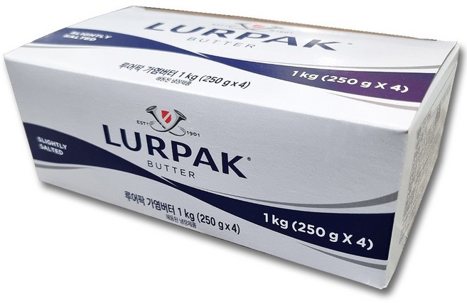 루어팍 가염 버터 250G x 4 코스트코 냉장 소금첨가 대용량