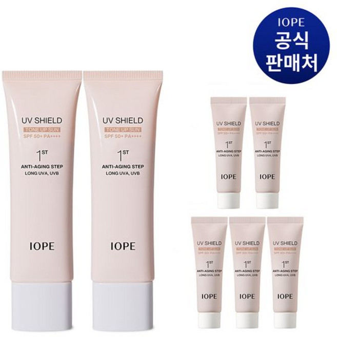 아이오페 UV쉴드 톤업 선, 2개, 50ml