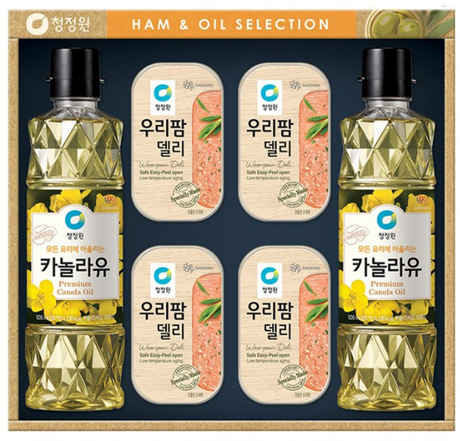 청정원 팜고급유6호 25년 추석 선물세트 5개 카놀라유 우리팜델리, 5세트