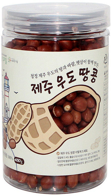 지구마을 제주 우도 볶은땅콩, 1개, 450g