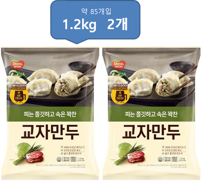 동원 개성교자만두고기 600g x 6봉 대용량, 2개, 1.2kg