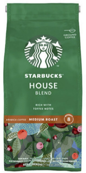 스타벅스 하우스 블렌드 미디엄 로스트 토피넛 분쇄 커피, 1개, 200g
