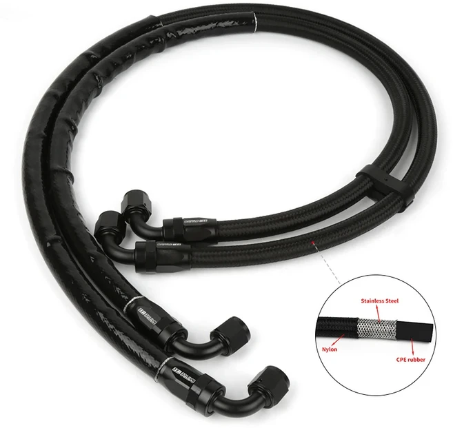 VAG 변속기 오일 쿨 오일 쿨러 키트 폭스바겐 아우디 DQ200DQ250 및 6 DSG 변속기 쿨러, 01 AN8 Two oil pipes, 1