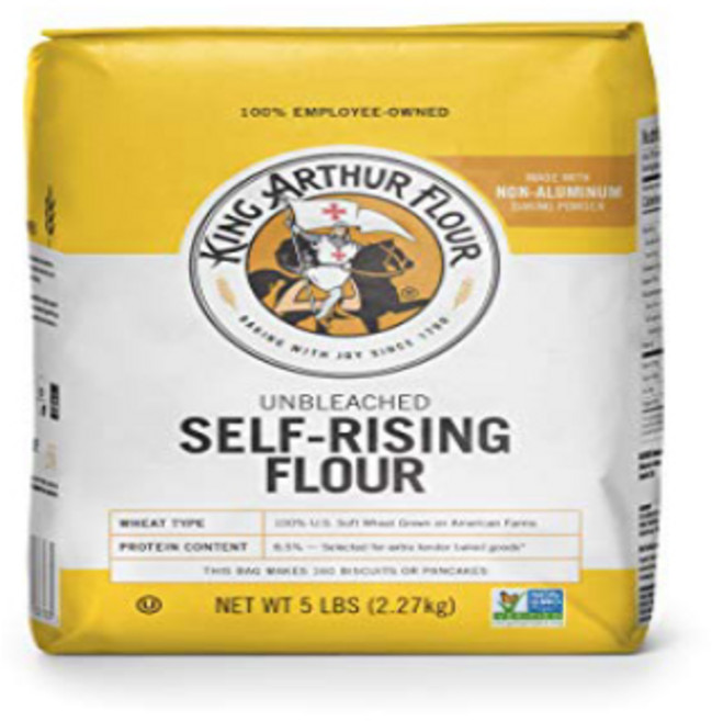 King Arthur Flour Unbleached Self Rising Flour 5 Poun King Arthur 밀가루 표백되지 않은 셀프 라이징 밀가루 5파운드(8개 팩, 8개, 2.27kg