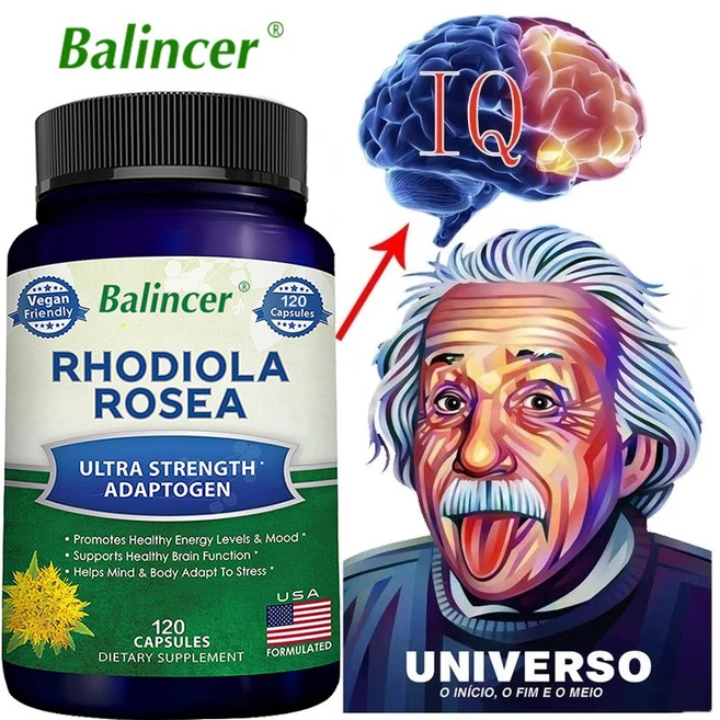 Rhodiola Rosea 보충제 1000 mg - 채식 캡슐 - 최대 강도 Rhodiola rosea 뿌리 추출물은 원시 에너지 뇌 기능 및 스트레스 완화를 향상시킵니다., 60캡슐, 1개, 60정 - 쿠팡