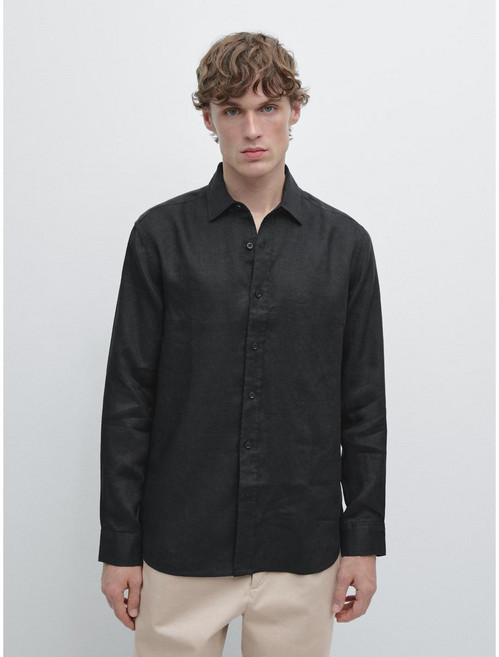 마시모두띠 남성 100% 린넨 슬림핏 셔츠 01926260800 3141815